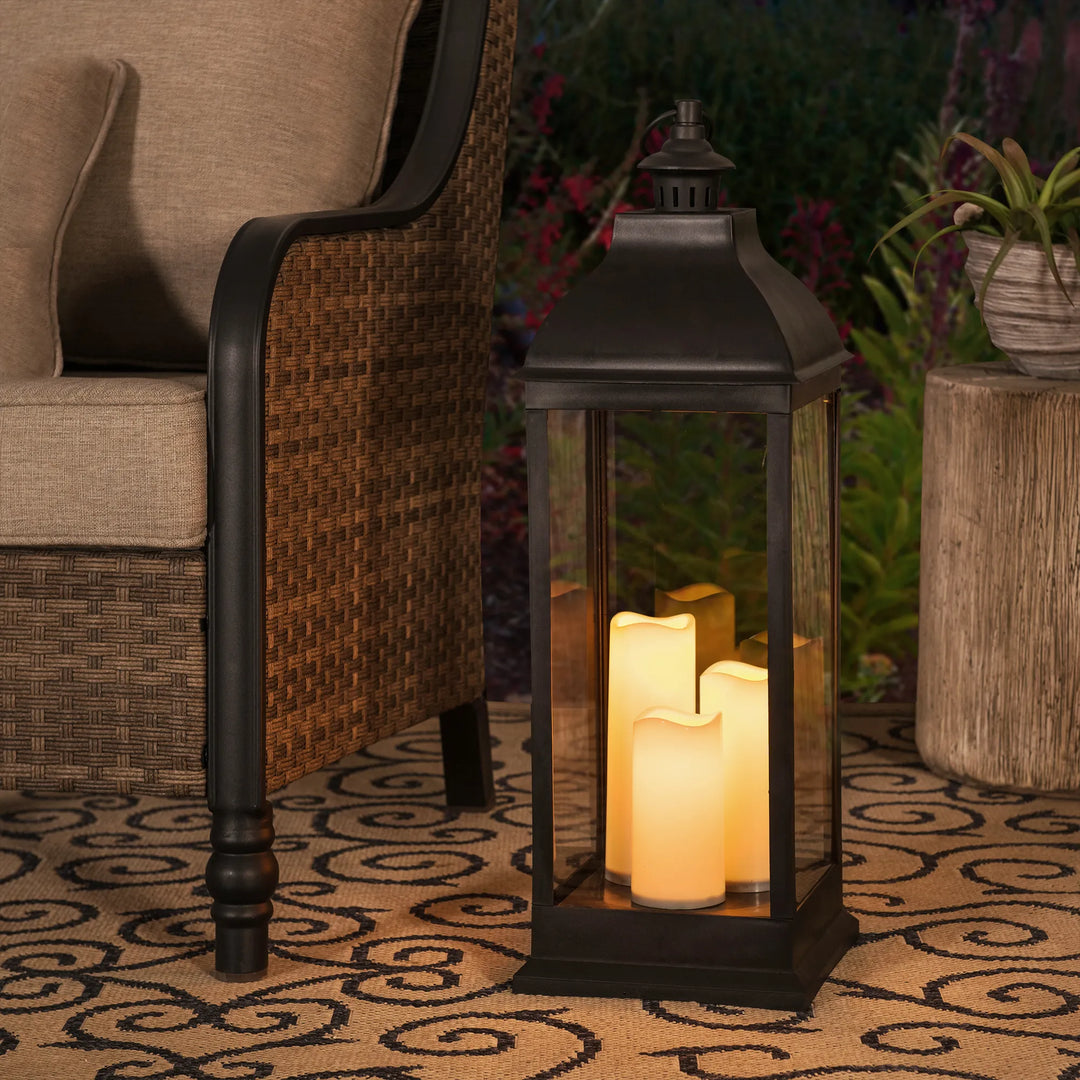 Classic Black 71CM Outdoor Battery Powered Lantern