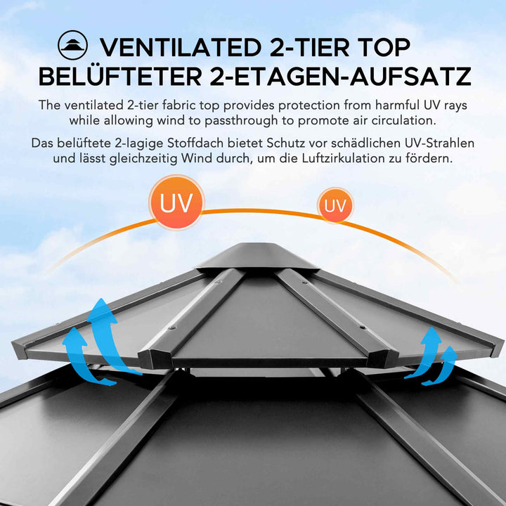 A102007903 Zedernholz Gazebo EGGI - 396cm x 396cm