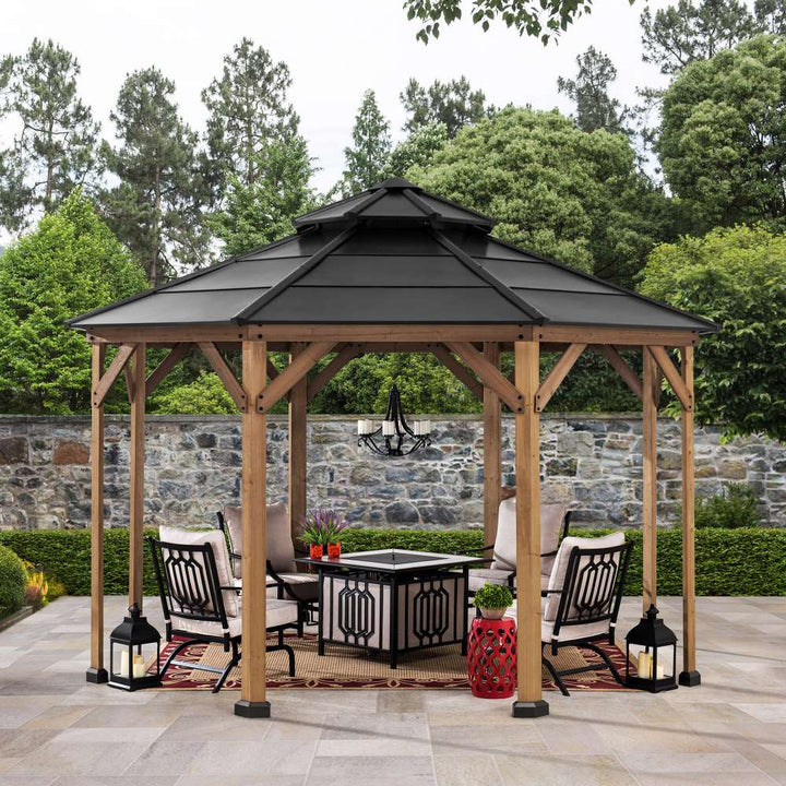 A102007903 Zedernholz Gazebo EGGI - 396cm x 396cm