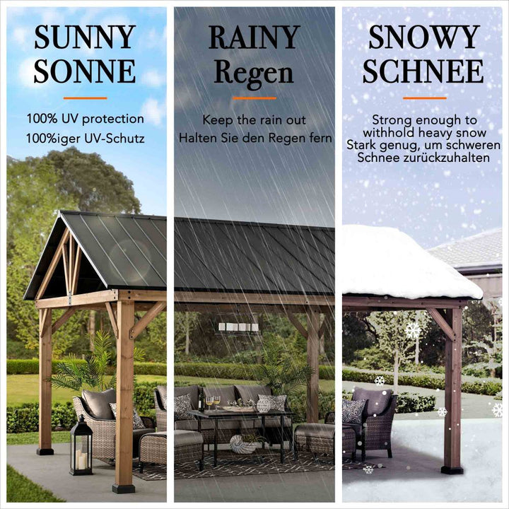 A102008114 Zedernholz Gazebo REBRA - 404cm x 465cm