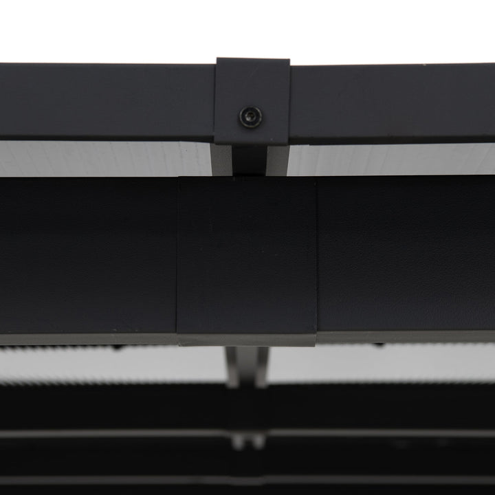 A1020308A1 Stahl Wandpavillon MEIJE mit Vorhängen und Netz - 360cm x 300cm, schwarz
