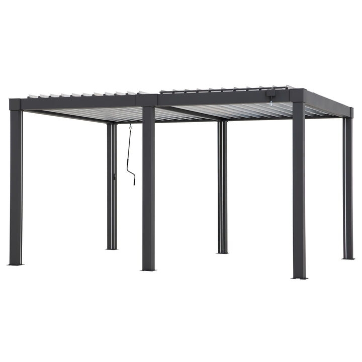 A1060166F0 Modulare Multi Lamellenpergola MATTERHORN mit LED - 3x4, Aluminium