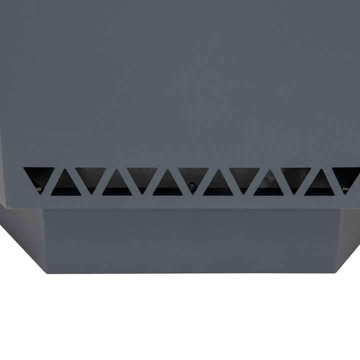 A301050501 Rauchfreie Feuerstelle AMIATA aus Stahl - 66x57x38cm, schwarz