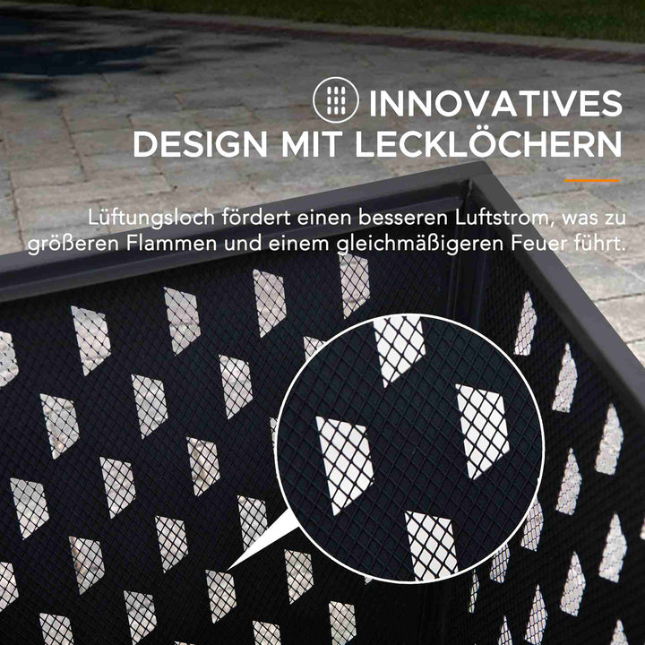 A301058520 Stahl Feuerkorb ALBANI - Ø51cm, schwarz