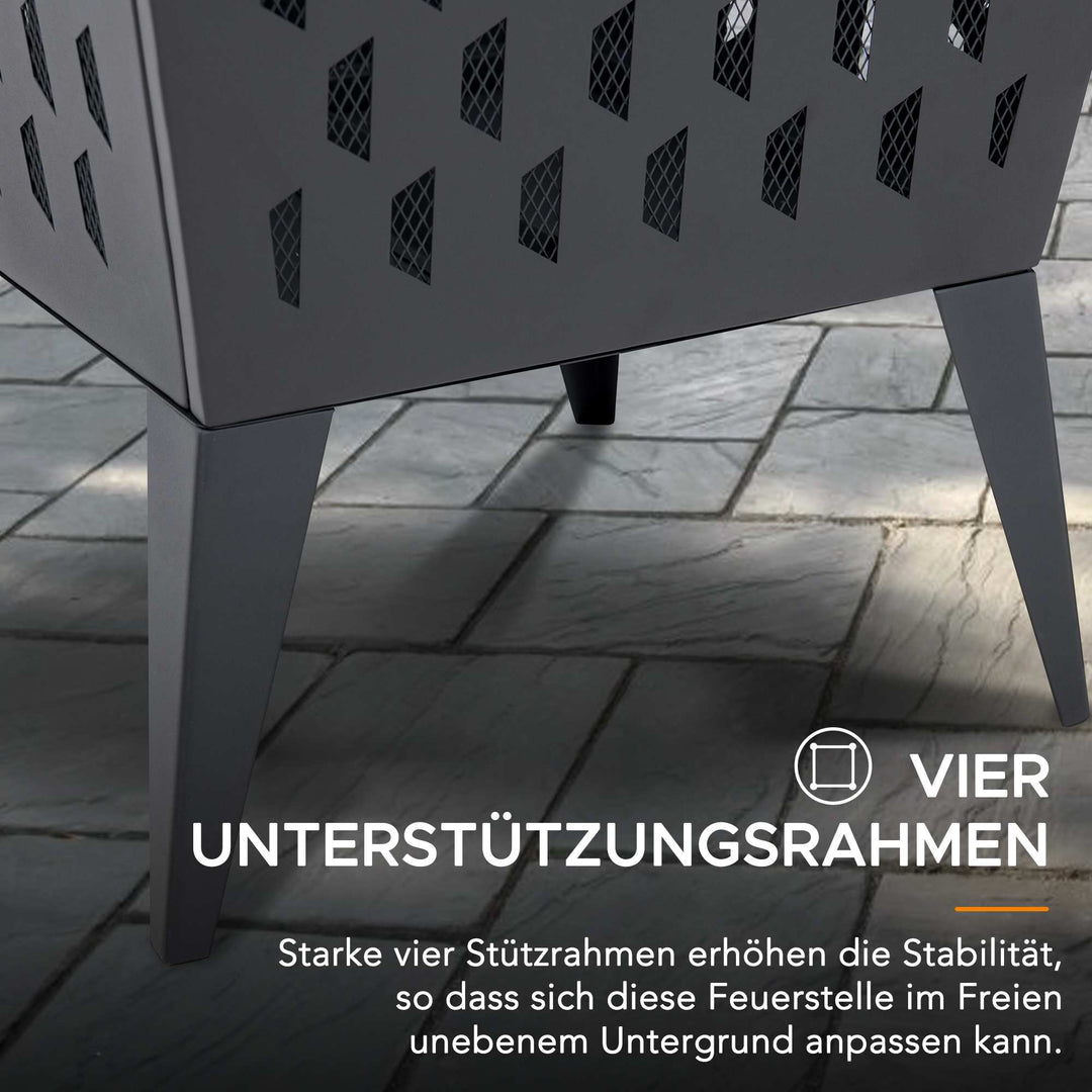 A301058520 Stahl Feuerkorb ALBANI - Ø51cm, schwarz