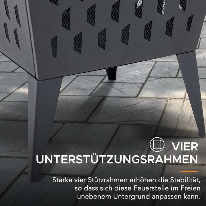 A301058520 Stahl Feuerkorb ALBANI - Ø51cm, schwarz
