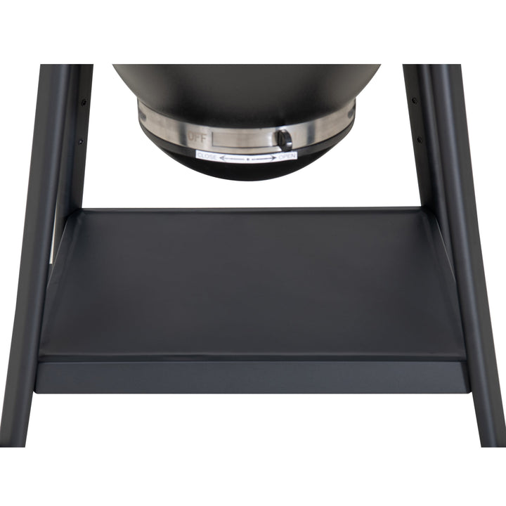 A504002329 Eierförmiger Grill mit Pizzaplatte, schwarz