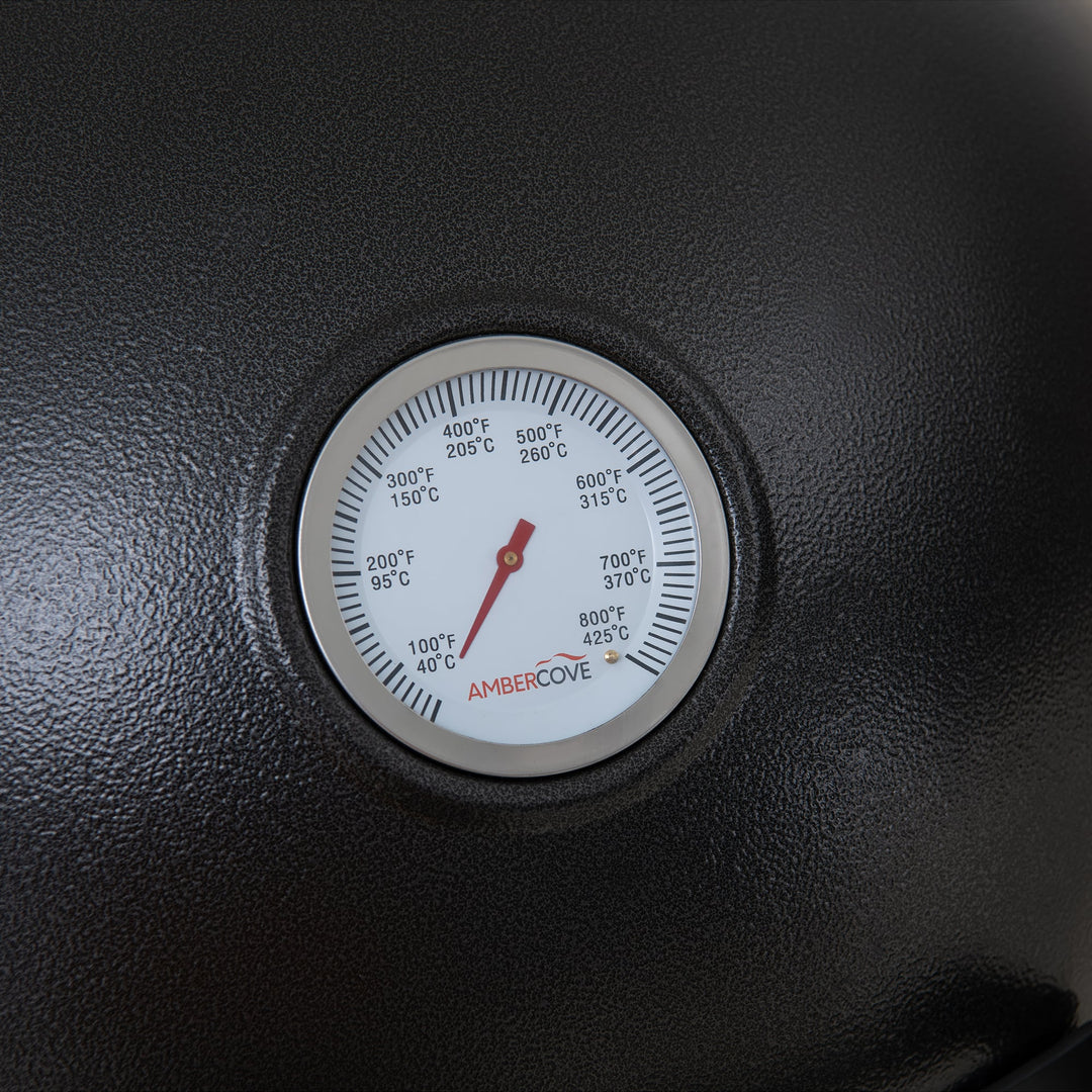 A504002329 Eierförmiger Grill mit Pizzaplatte, schwarz