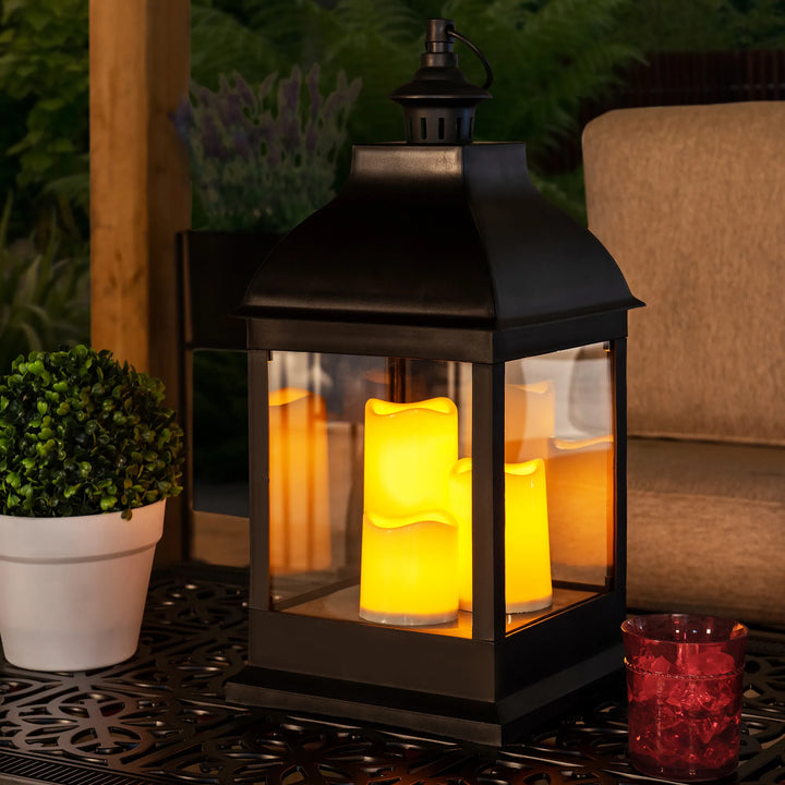 Classic Black 50CM Outdoor Battery Powered Lantern