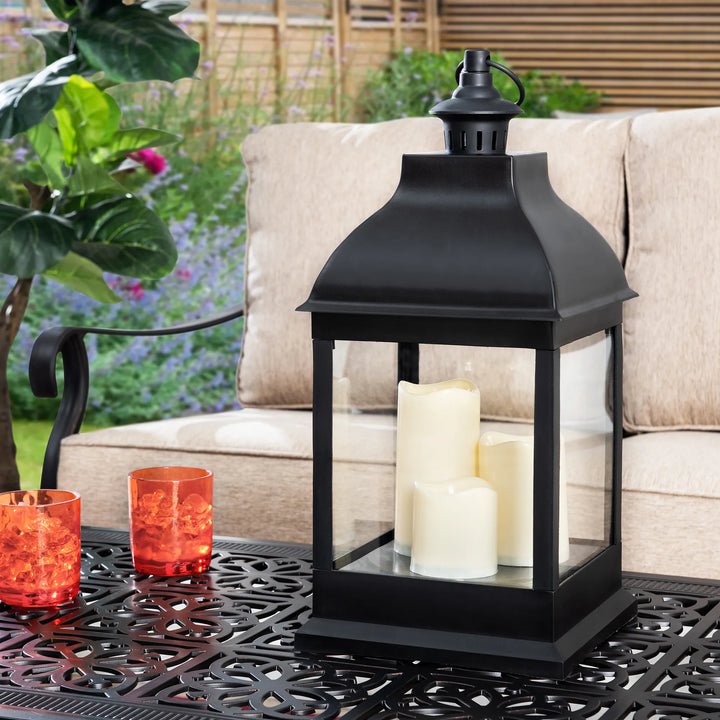 Classic Black 50CM Outdoor Battery Powered Lantern
