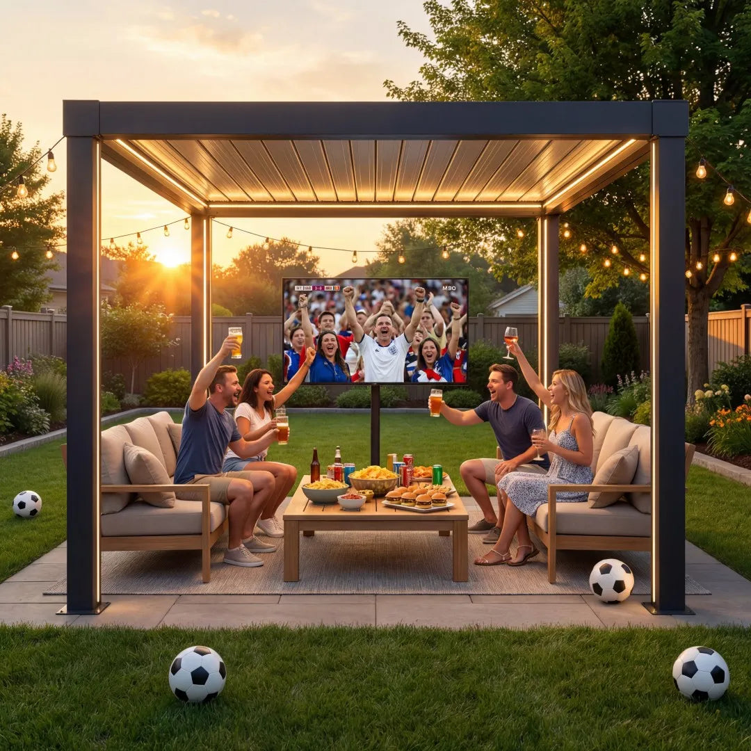 SUNJOY Modular Multi Lamel Pergola MATTERHORN with LED - 306cm x