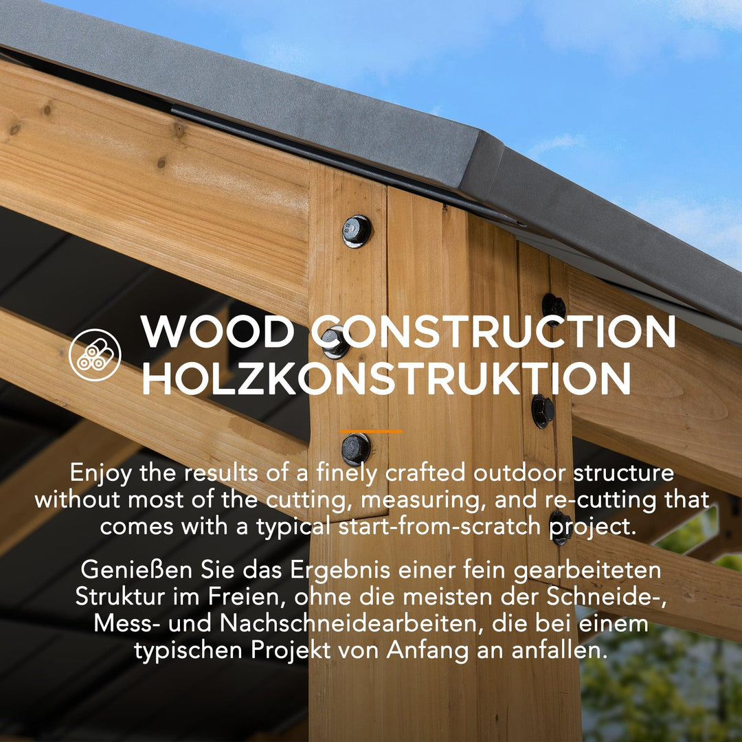 Carport KORAB - 400cm x 335cm - Sunjoy Gartenmöbel