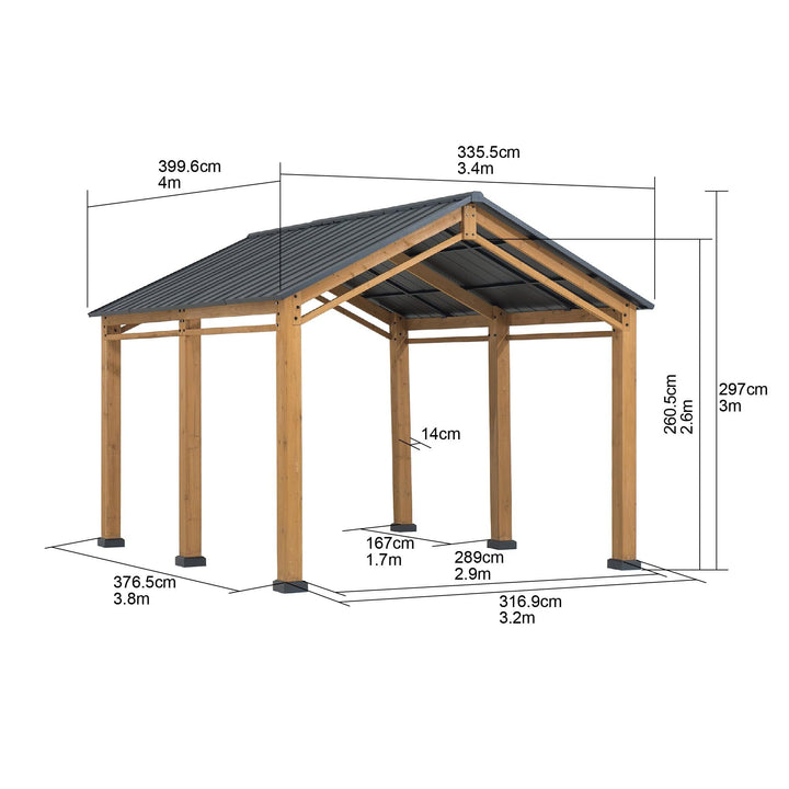Carport KORAB - 400cm x 335cm - Sunjoy Gartenmöbel
