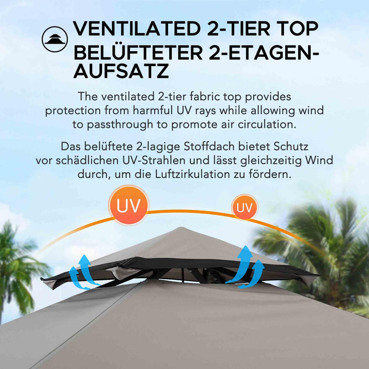 Grill Gazebo LINAS - 244cm x 152cm - Sunjoy Gartenmöbel