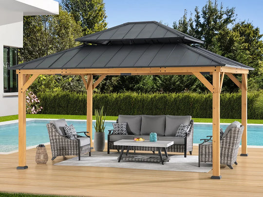 Terrassenbüro bei jedem Wetter: Warum RIMO (390×450 cm) ruhigen Schatten, Belüftung und ganzjährige Zuverlässigkeit bietet