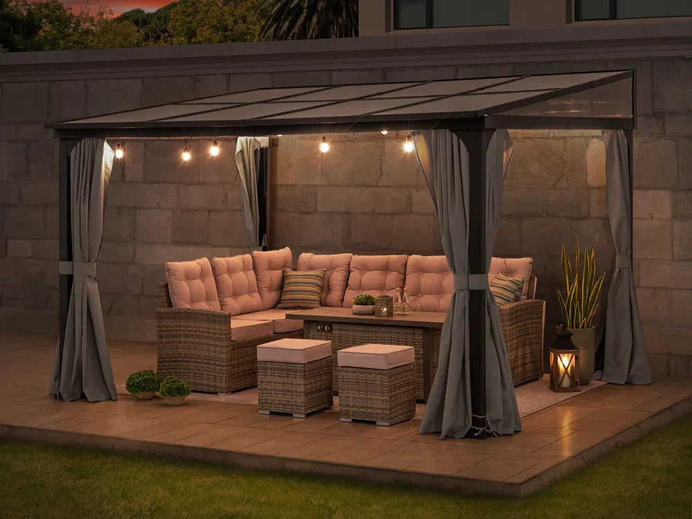 Hartdach-Pavillon vs. Soft-Top: Polycarbonat, verzinkter Stahl oder Stoff – welches Dach ist das beste?