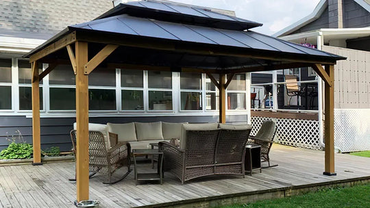 Kann das Dach eines Gartenhauses die gleiche Schneelast tragen wie ein Pavillon oder eine Pergola?