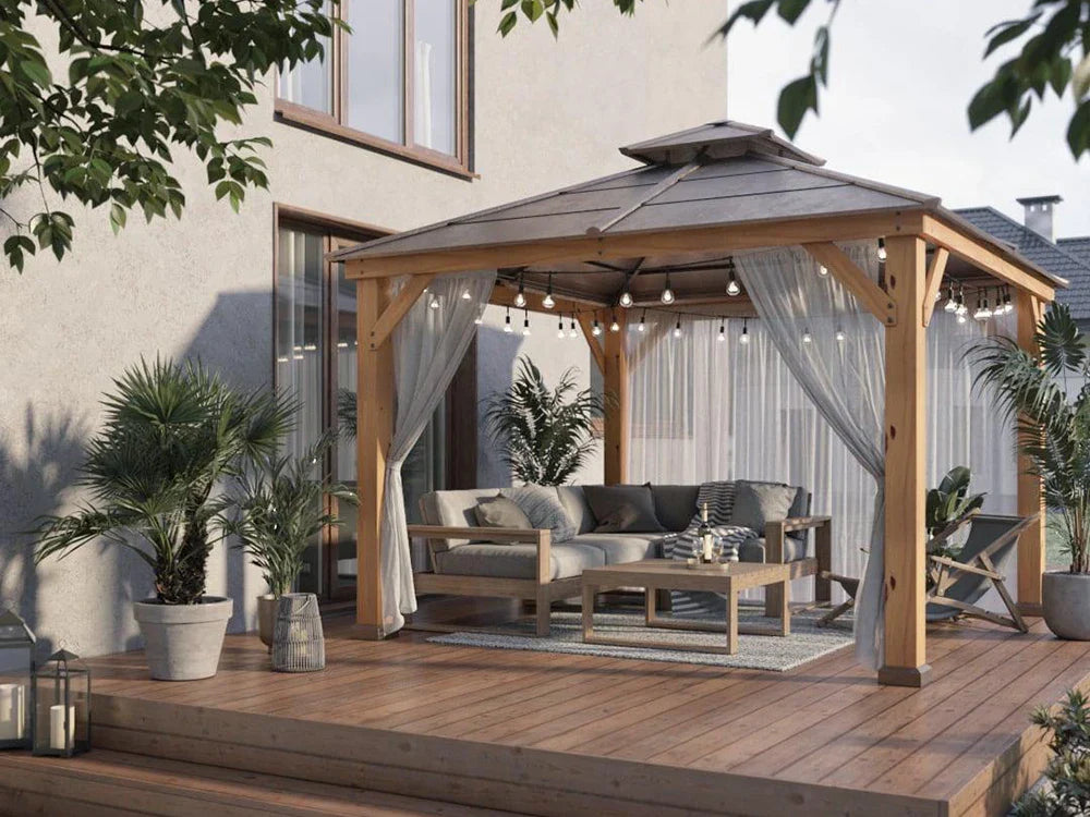 Outdoor-Pavillon-Ideen: Stil mit Stauraum - Funktion clever kombinieren