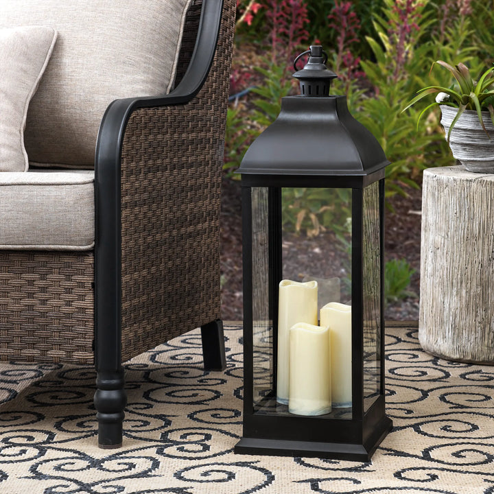 Classic Black 71CM Outdoor Battery Powered Lantern