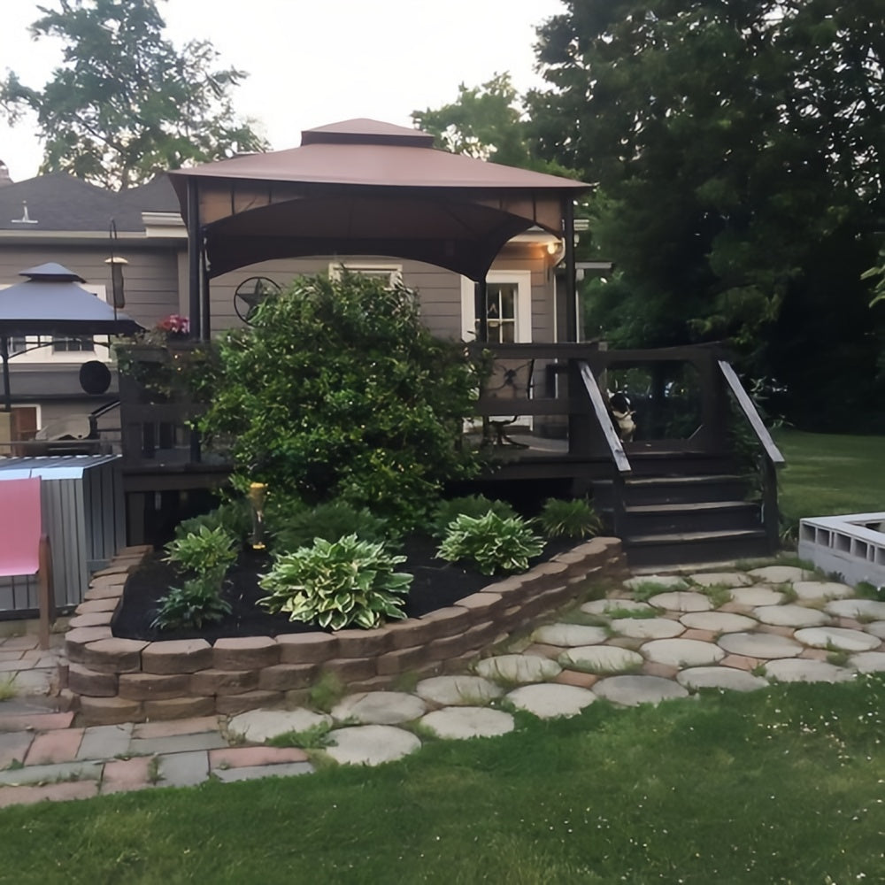 LAURO Fabric Gazebo - 340cm x 340cm