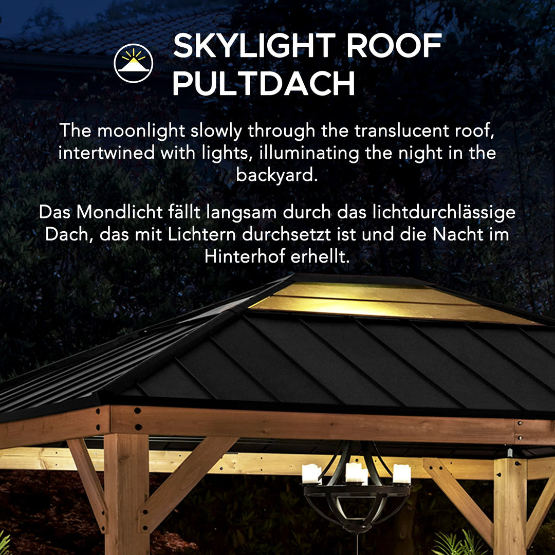 Zedernholz Pavillon BRURI - 336cm x 394cm