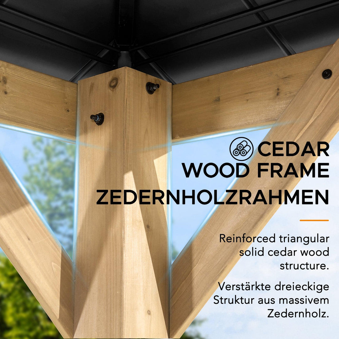 A102007391 Zedernholz Gazebo KAPS - 330cm x 330cm 
