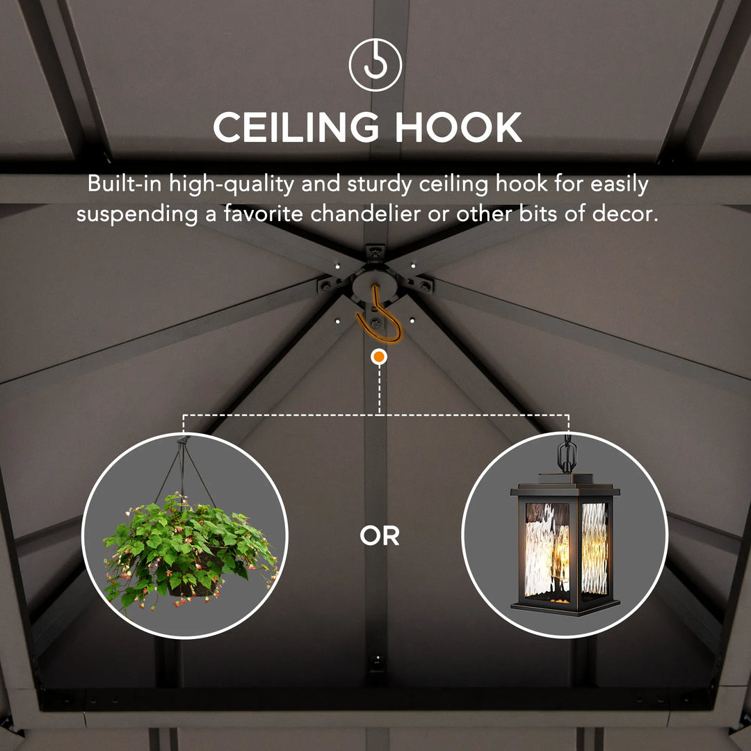 Outdoor Wooden Gazebo KAPS - 330cm x 330cm