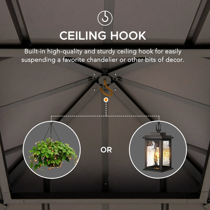 Outdoor Wooden Gazebo KAPS - 330cm x 330cm