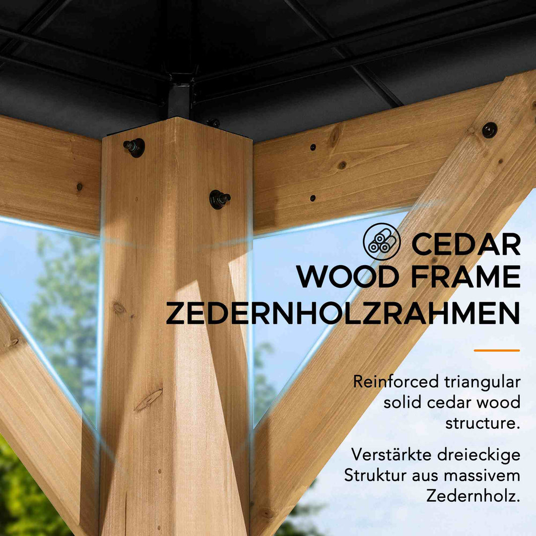 A102007614 Zedernholz Gazebo ERNIR - 393cm x 452cm 