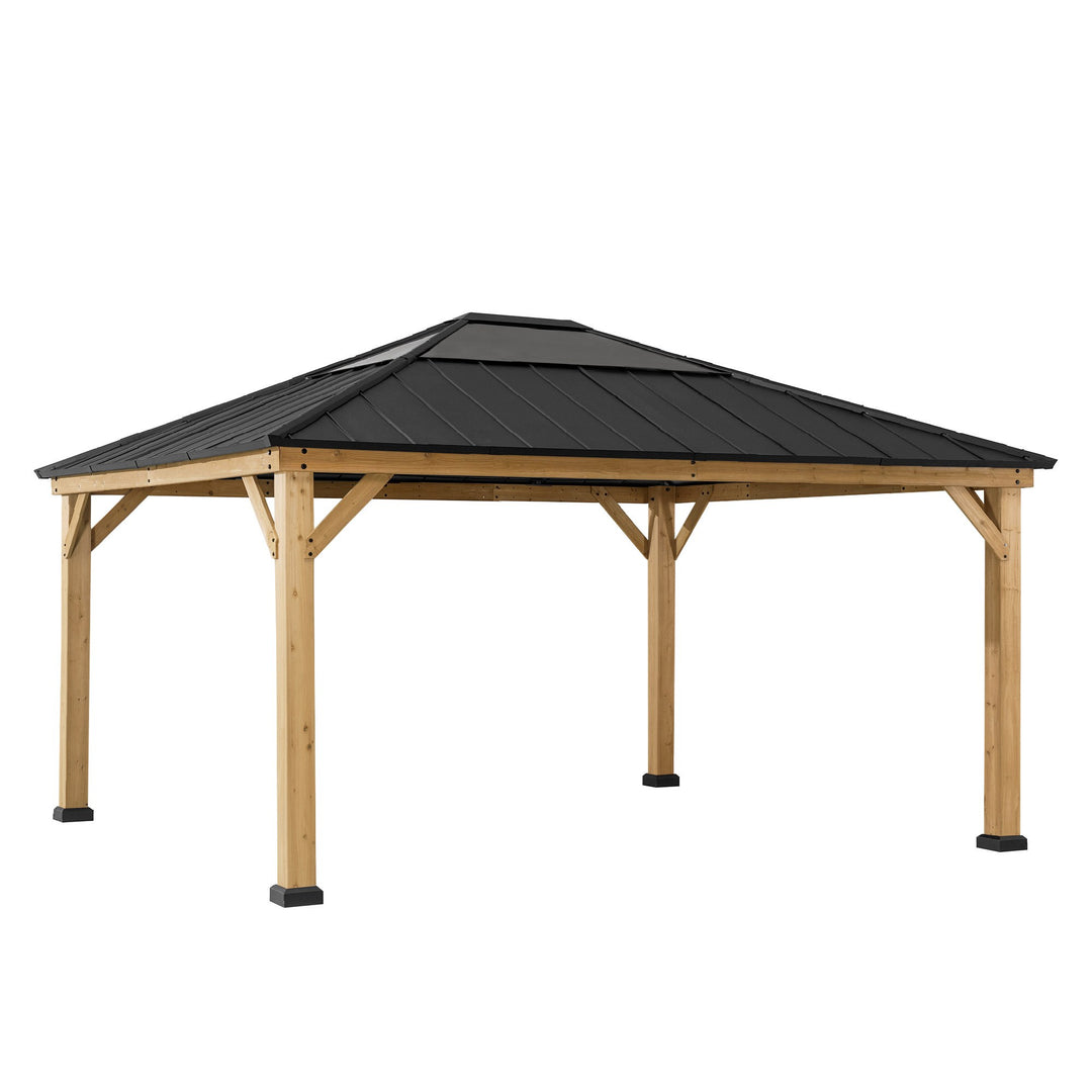 A102007614 Zedernholz Gazebo ERNIR - 393cm x 452cm 