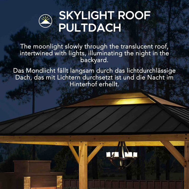 A102007614 Zedernholz Gazebo ERNIR - 393cm x 452cm 