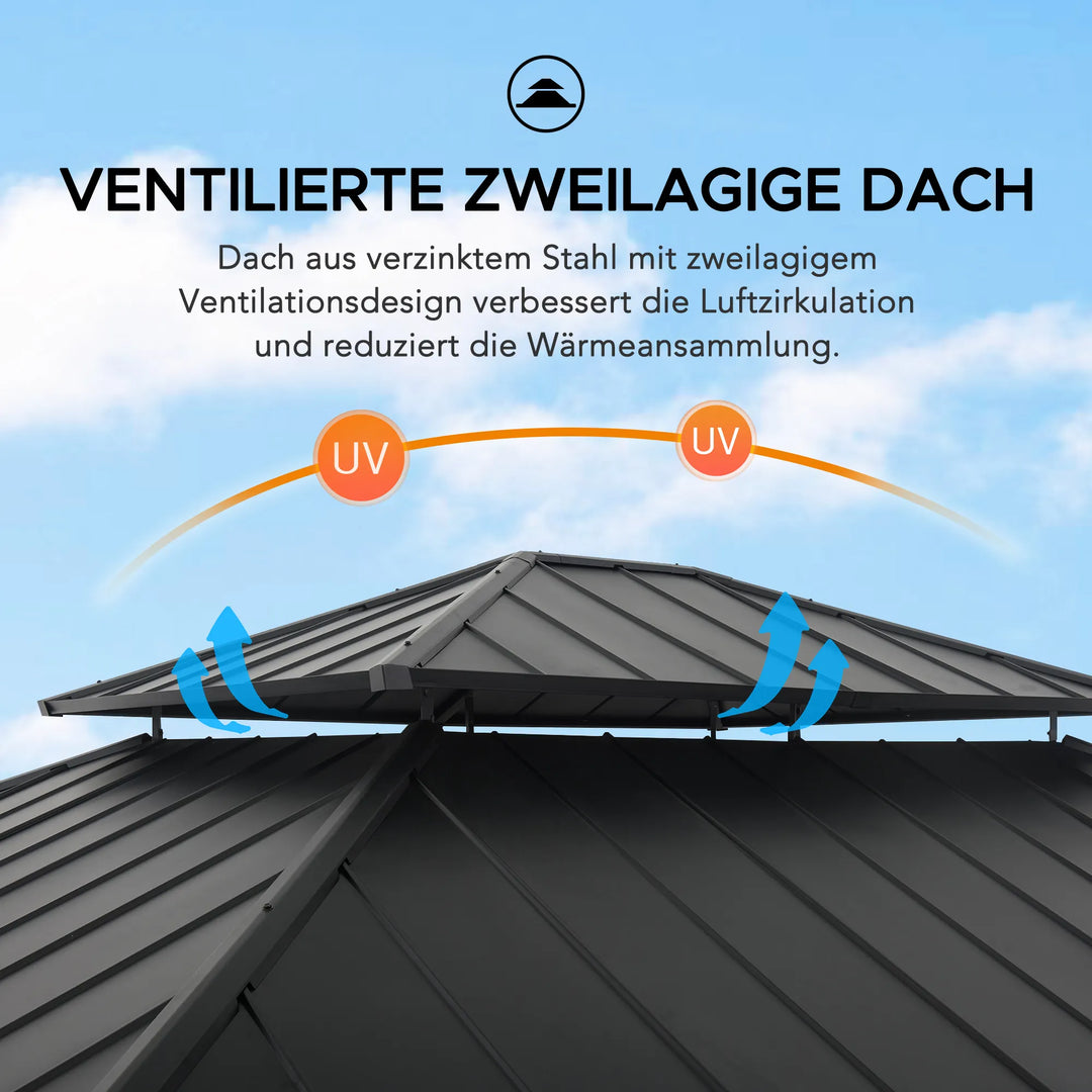 Zedernholz Pavillon RYSY - 390cm x 450cm