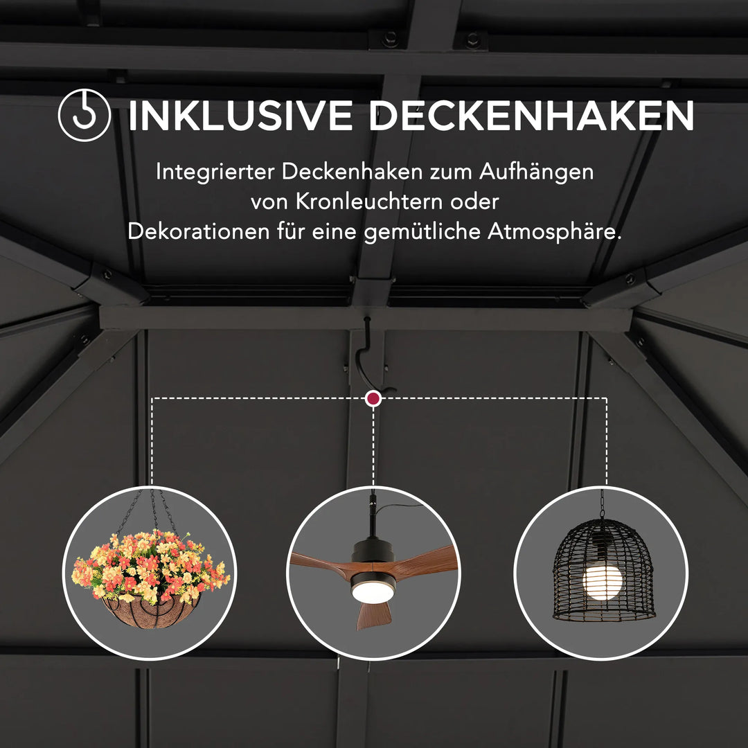 Zedernholz Pavillon RYSY - 390cm x 450cm