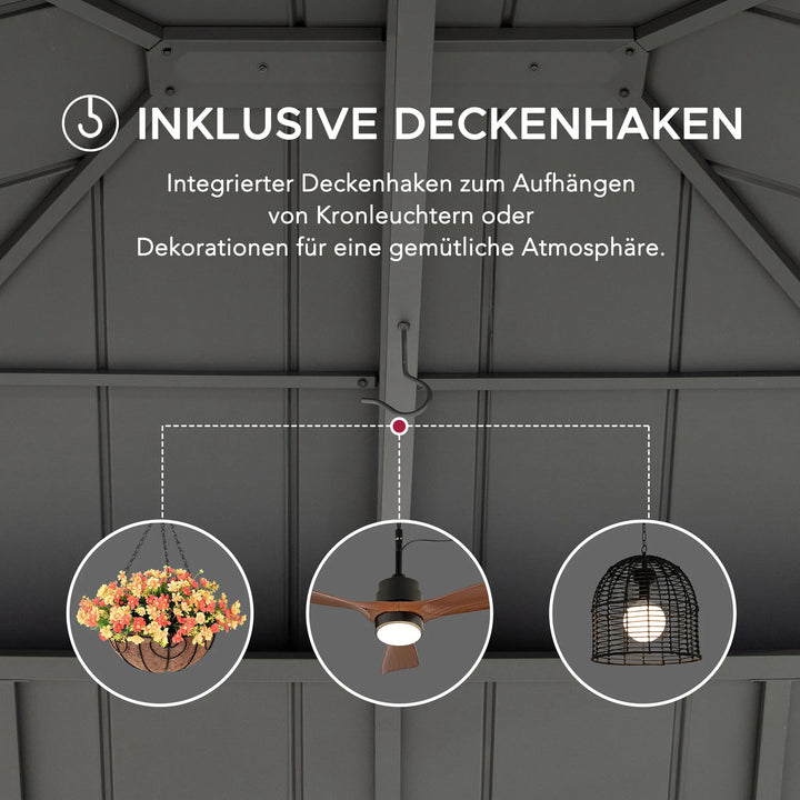 Zedernholz Pavillon RIMO – 390 cm x 450 cm