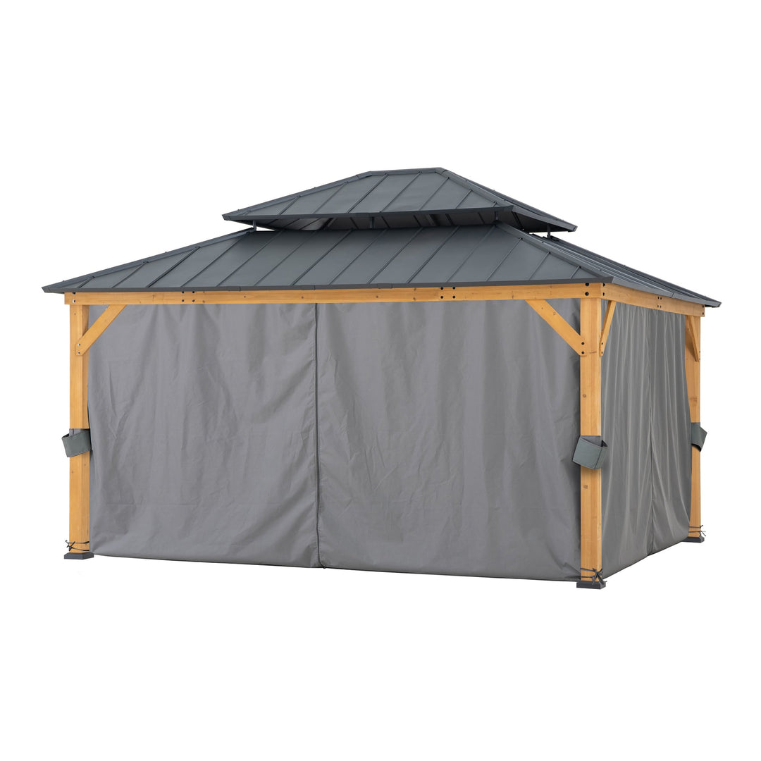 A102007760 Zedernholz Gazebo TRIVOR -  390cm x 450cm 
