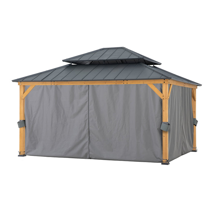 A102007760 Zedernholz Gazebo TRIVOR -  390cm x 450cm 