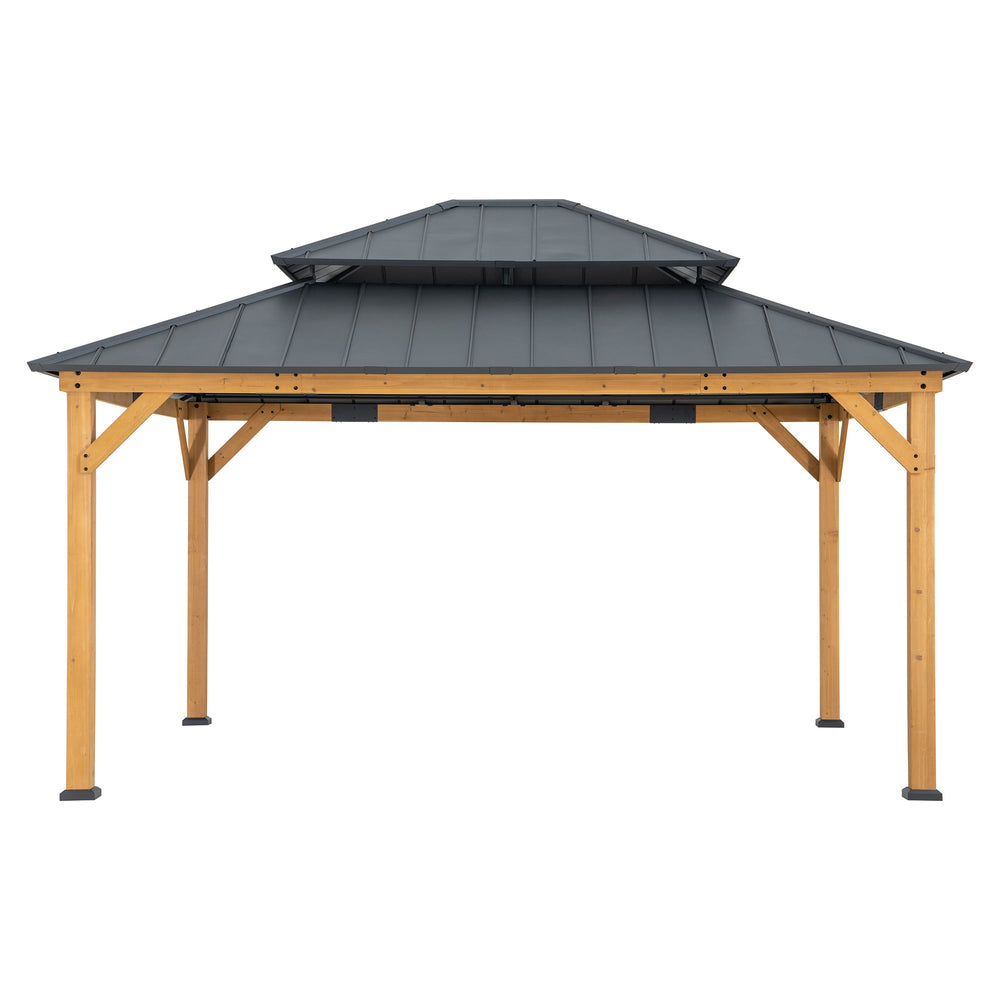 A102007760 Zedernholz Gazebo TRIVOR -  390cm x 450cm 