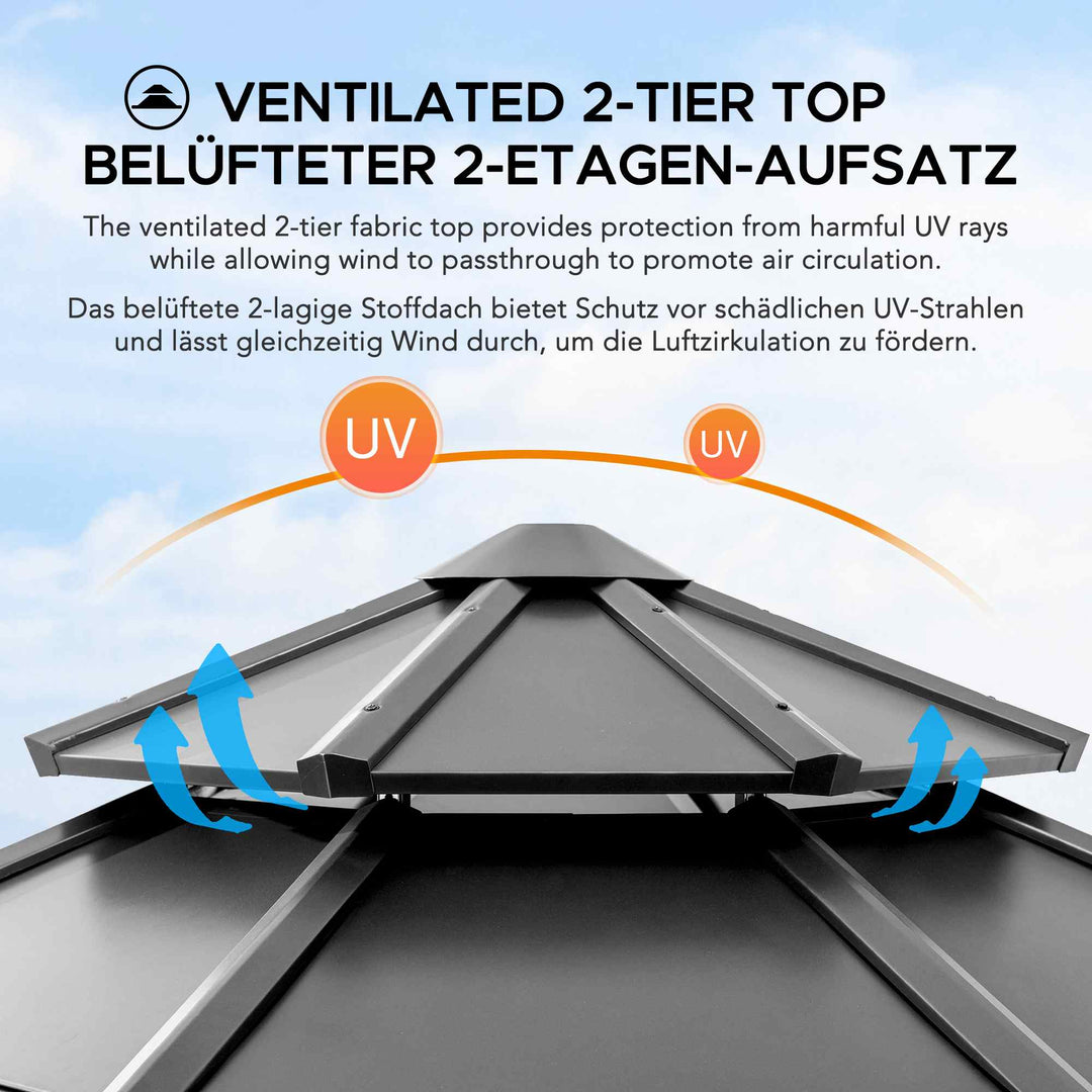 A102007903 Zedernholz Gazebo EGGI - 396cm x 396cm 
