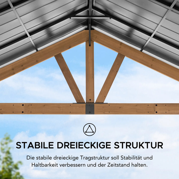 Cedar Wood Gazebo TÖDI - 336cm x 400cm