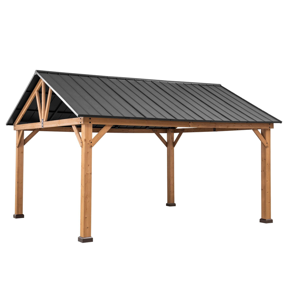 A102008114 Zedernholz Gazebo REBRA - 404cm x 465cm 