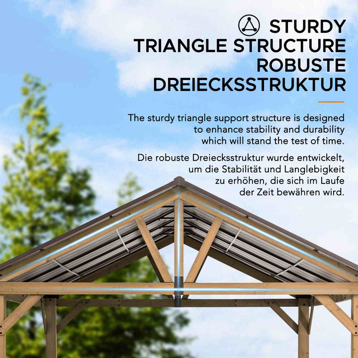 A102008114 Zedernholz Gazebo REBRA - 404cm x 465cm 