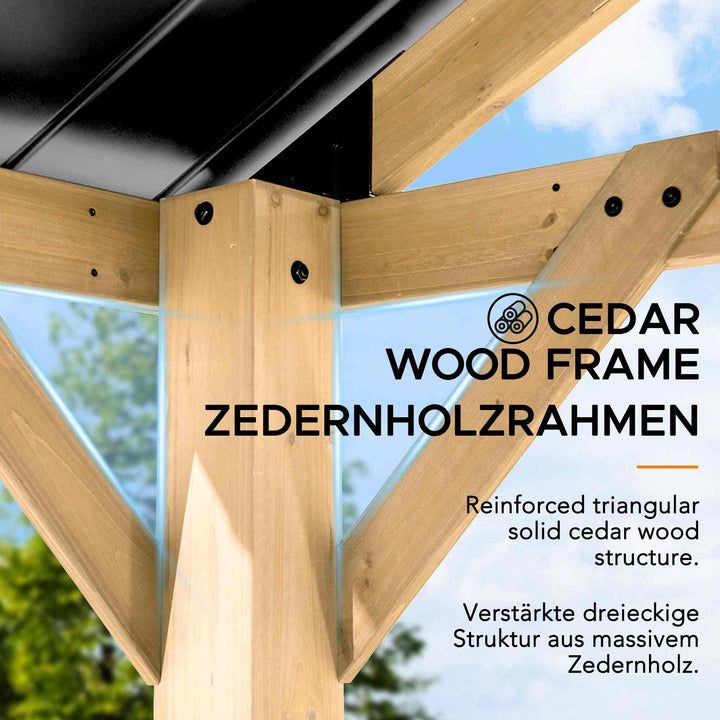 A102008114 Zedernholz Gazebo REBRA - 404cm x 465cm 