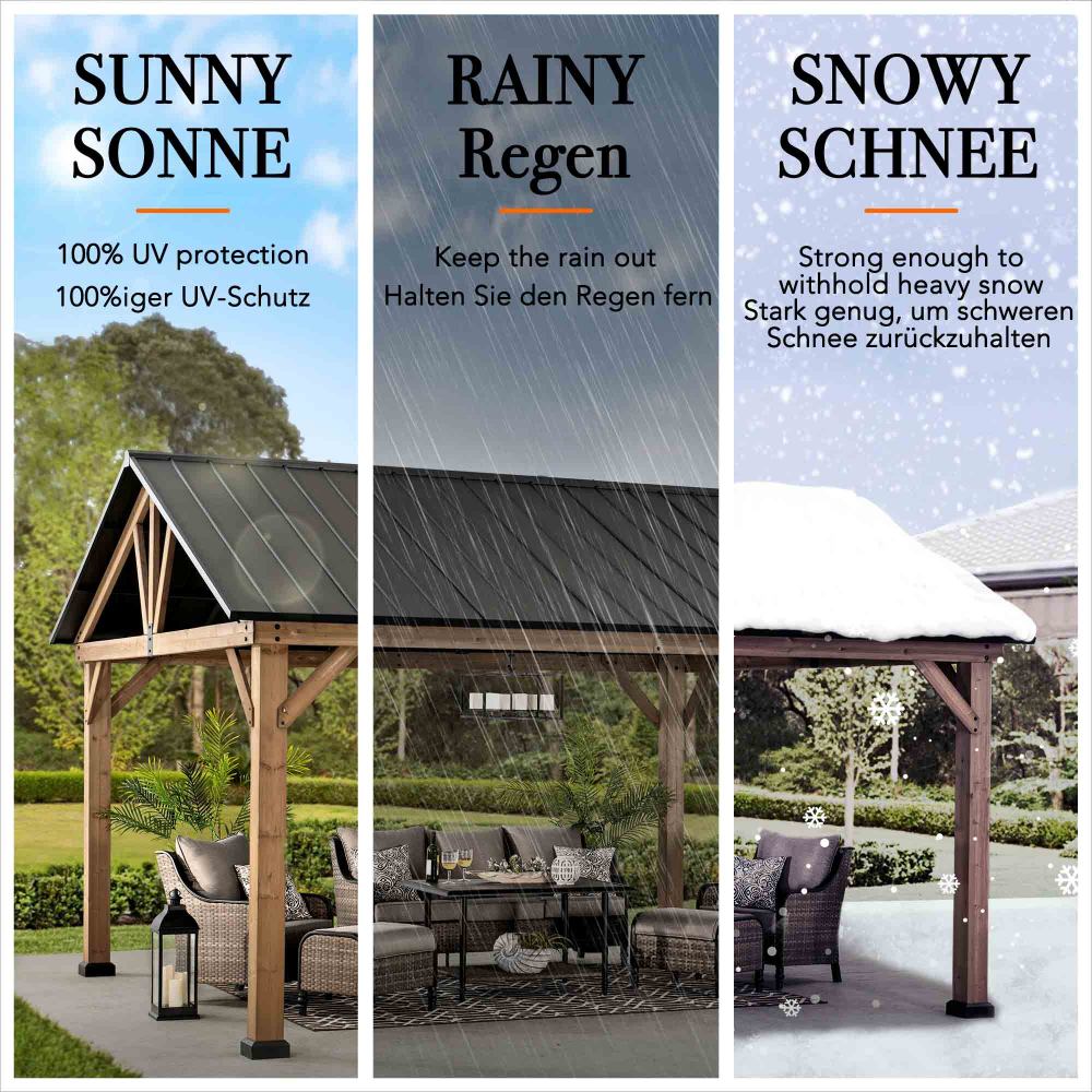 A102008114 Zedernholz Gazebo REBRA - 404cm x 465cm 