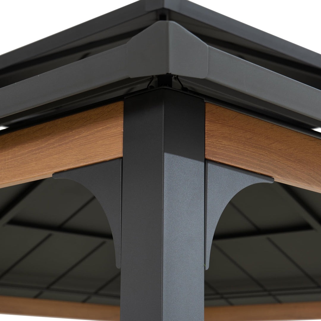 A102026900 Stahl Pavillon Pasu - 300cm x 300cm 