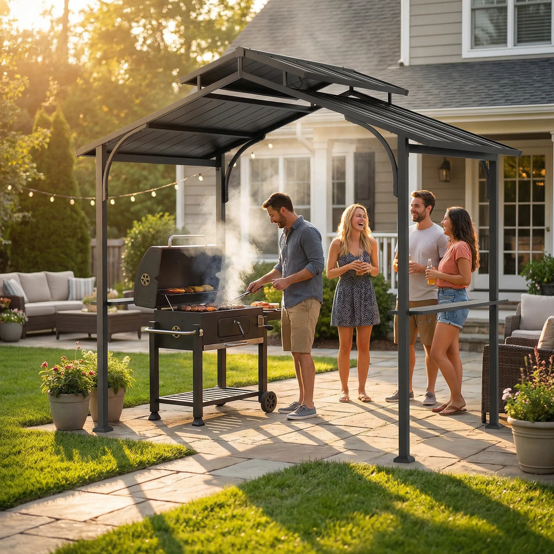 ECRINS Steel Grill Gazebo - 153cm x 242cm
