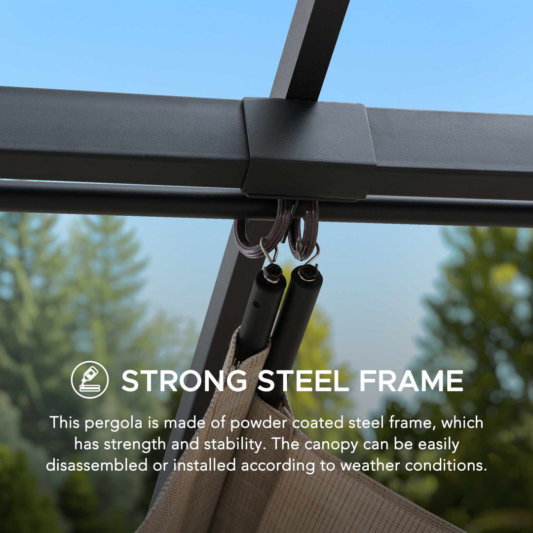 A106005600 Stahl Pergola GIONA - 277cm x 363cm 