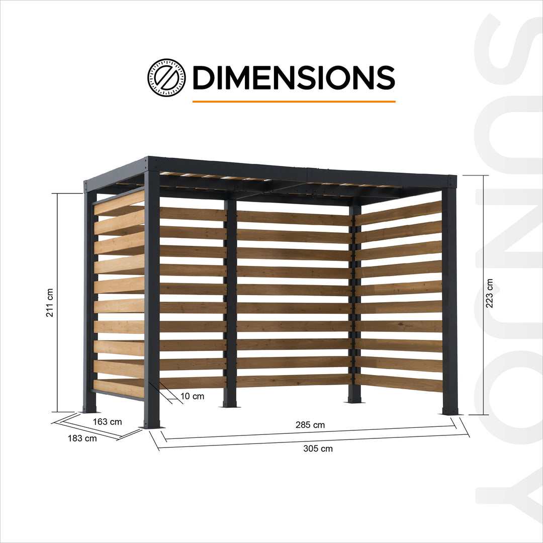 A106008000 Stahl Pergola MARAO - 191cm x 313cm