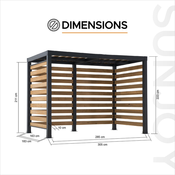 A106008000 Stahl Pergola MARAO - 191cm x 313cm
