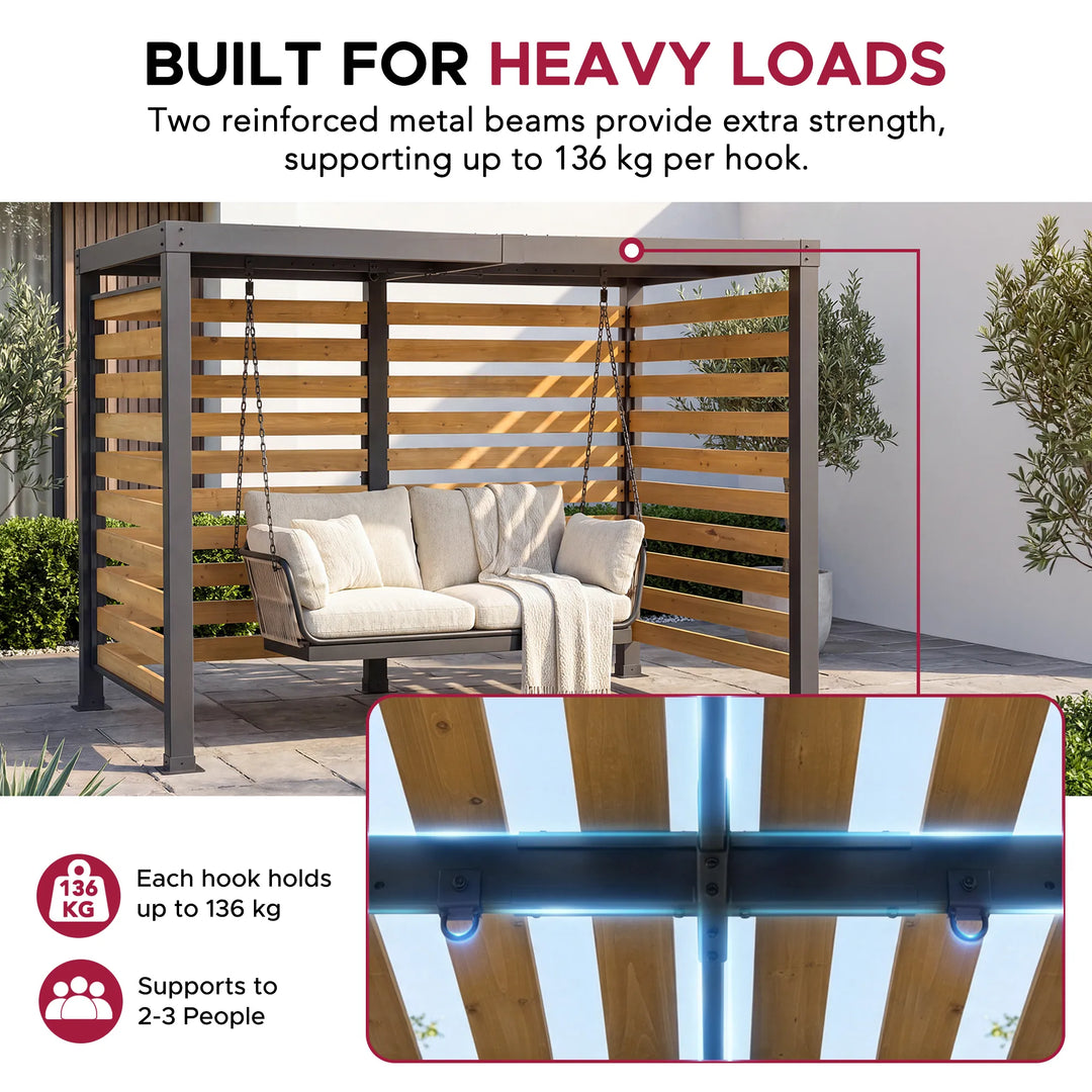 MARAO Steel Pergola 191cm x 313cm