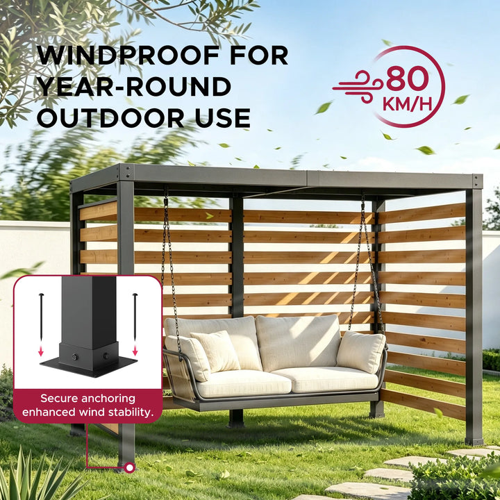 MARAO Steel Pergola 191cm x 313cm
